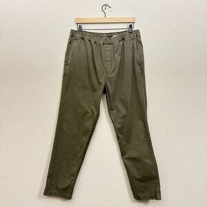 OUTERKNOWN Mens Paz Drawstring Waist Khaki Pants in Sage Green
